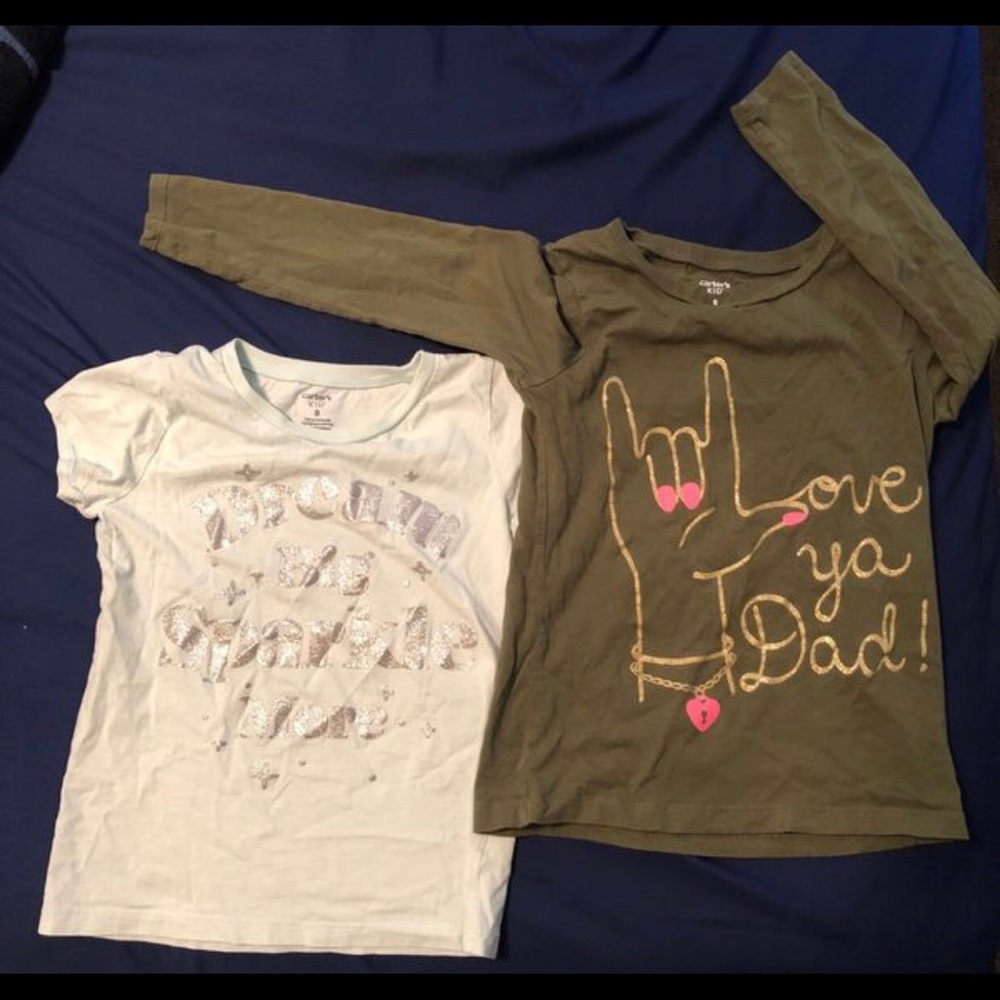 Carters Girls Size 8 shirts